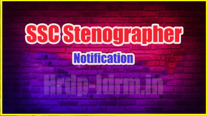 SSC Stenographer notification 2024